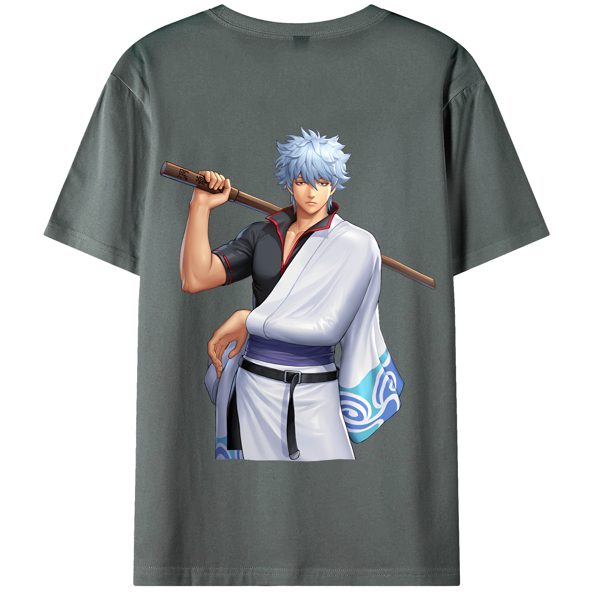 （画像用） ぎんたま 坂田銀時（さかたぎんとき） 神楽 志村新八（しむら しんぱち） GINTAMA Sakata Gintoki Kagura Shimura Shinpachi 綿100％半袖Tシャツ（背面プリント）